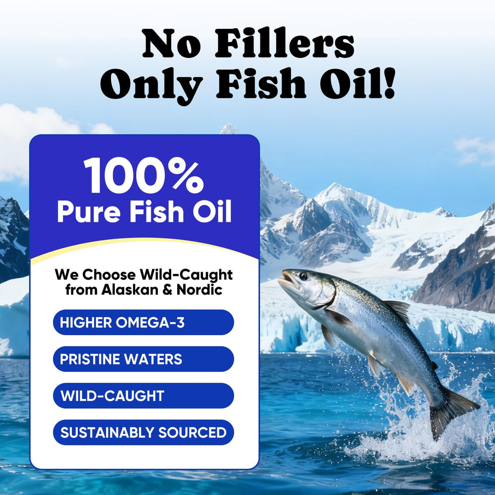 BuddyCheer Aceite de Salmón Alaska, cuidado del pelaje con brillo.
