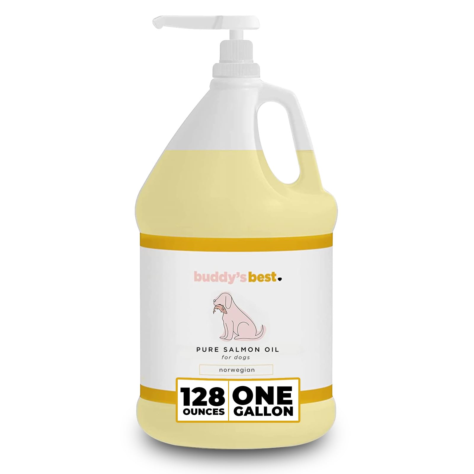 Aceite de salmón Buddy’s Best sin olor, aroma suave para mascotas