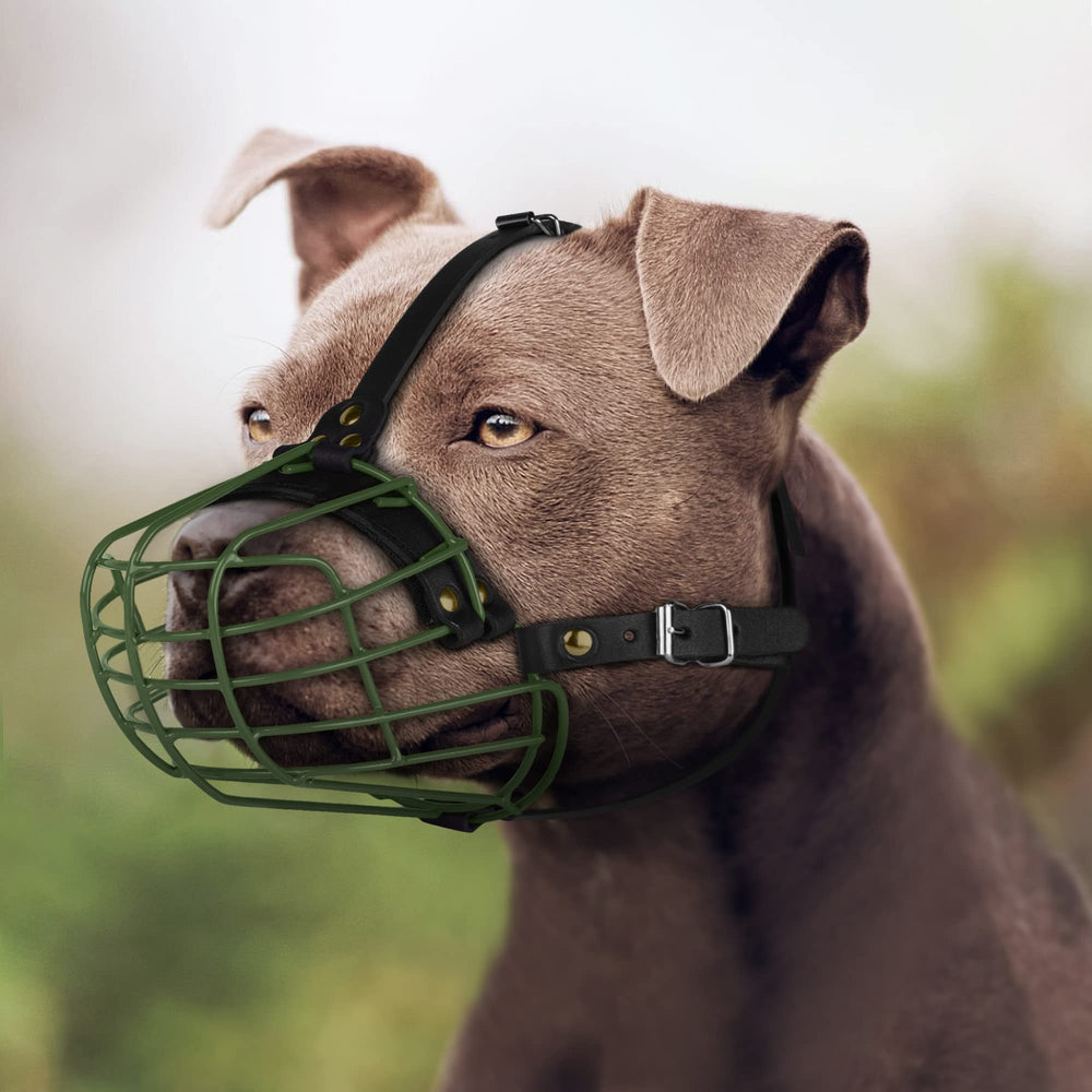 Bozal Budkas Pitbull diseño con apertura de boca para beber agua.