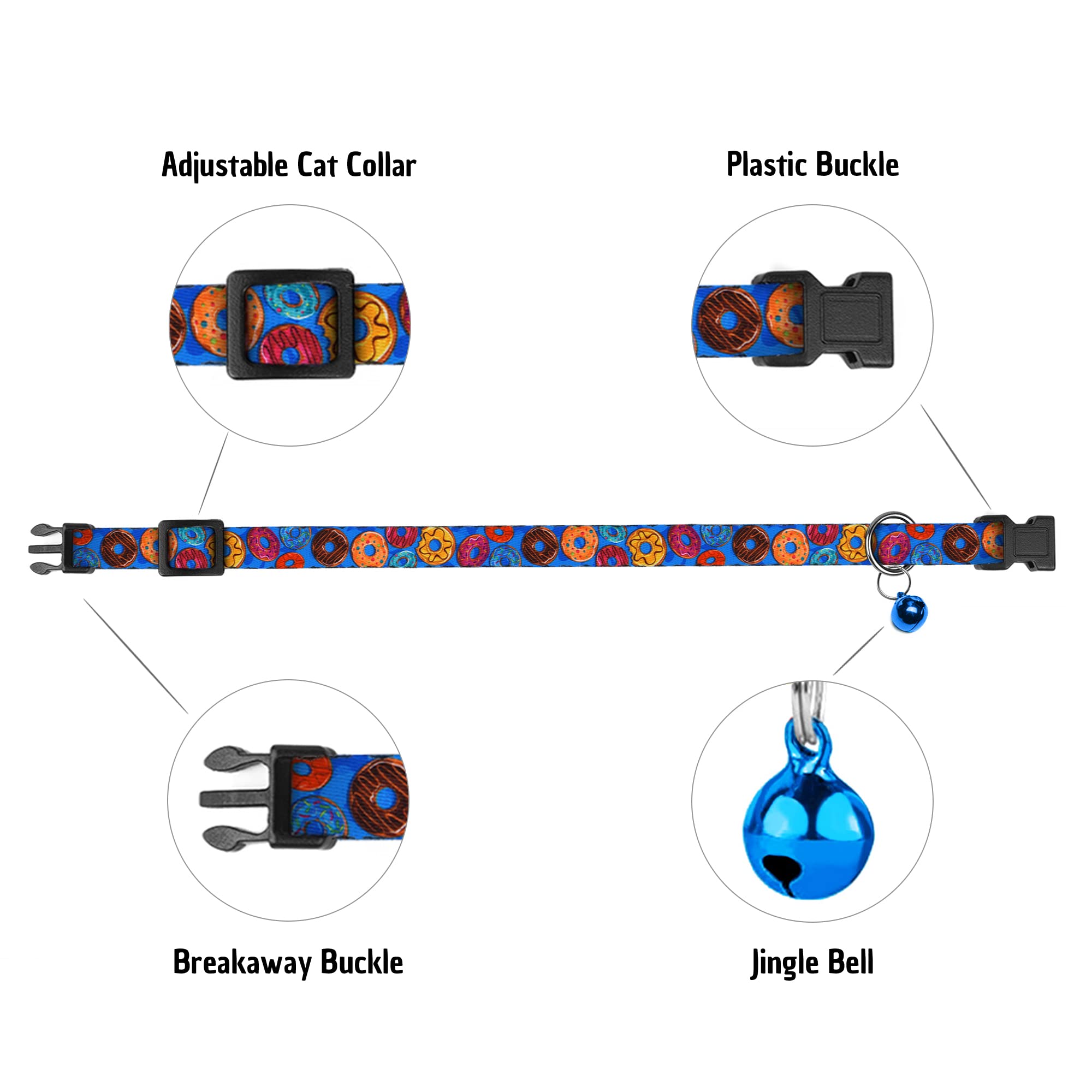 BudKAS collar gato coloridos: colores vivos para personalidad.