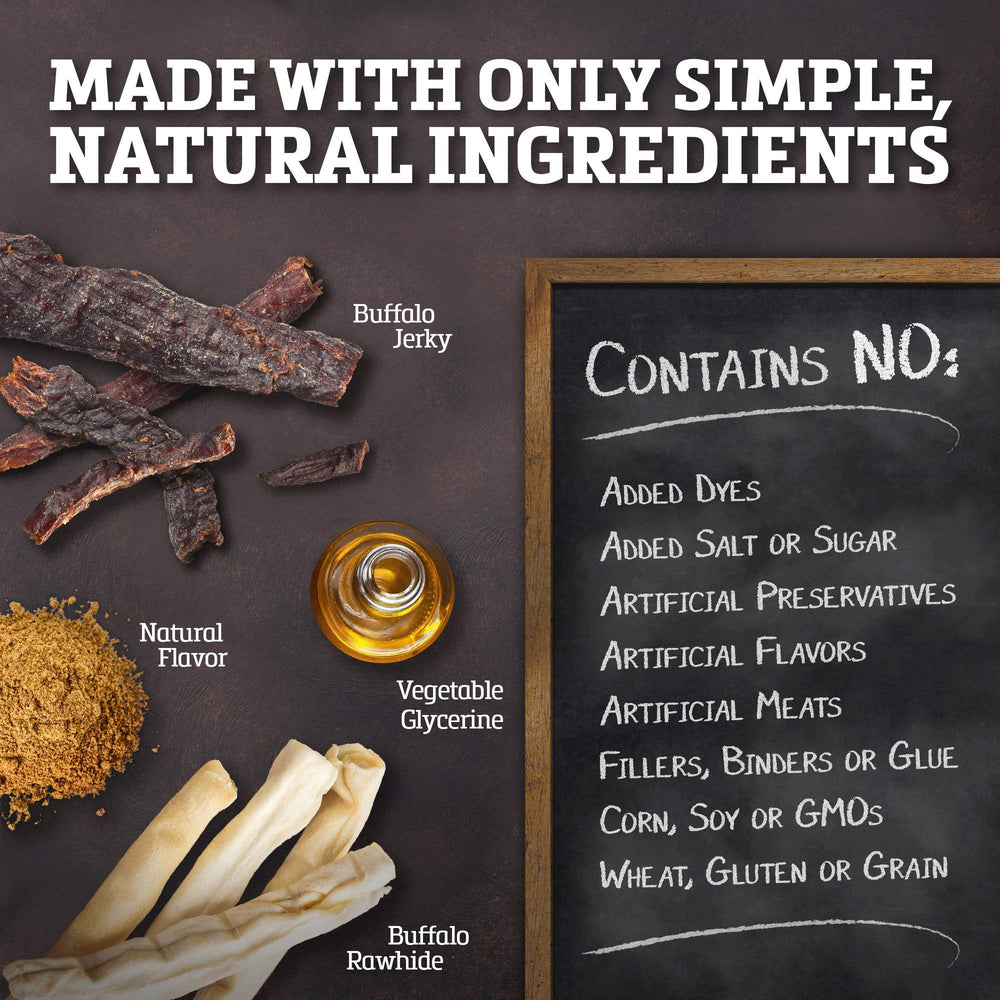 Promueve salud dental con textura masticable de Buffalo Range.