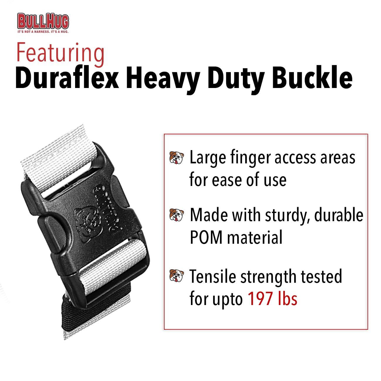 Arnés BullHug ideal para bulldog inglés y bulldog francés.