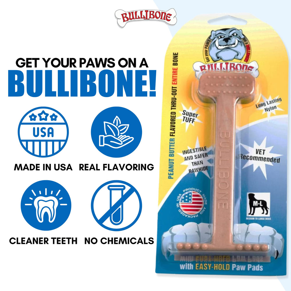 Bullibone diseño ergonómico para patas y mandíbulas de perros pequeños.