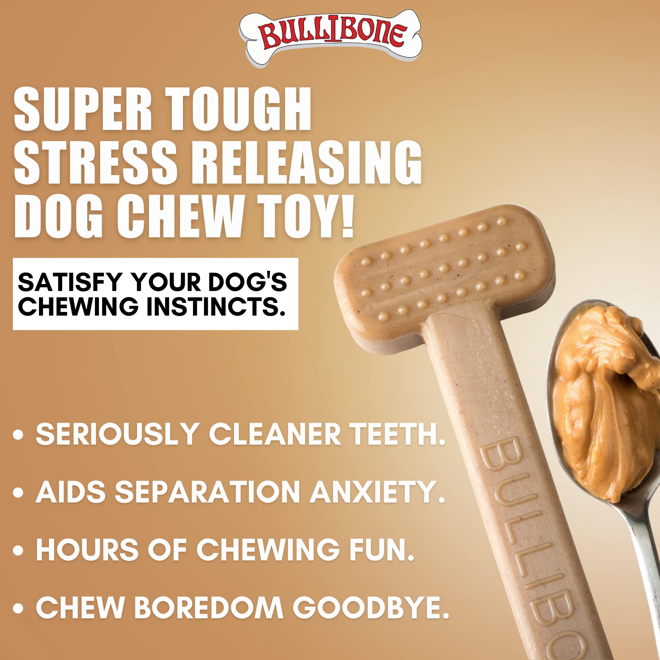 Bullibone sabor mantequilla de maní impregna el hueso para un sabor duradero