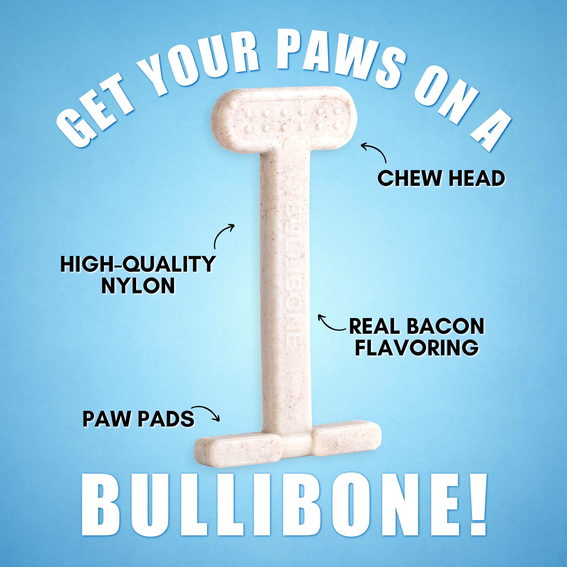 Bullibone: sabor tocino en hueso nylon para masticadores exigentes