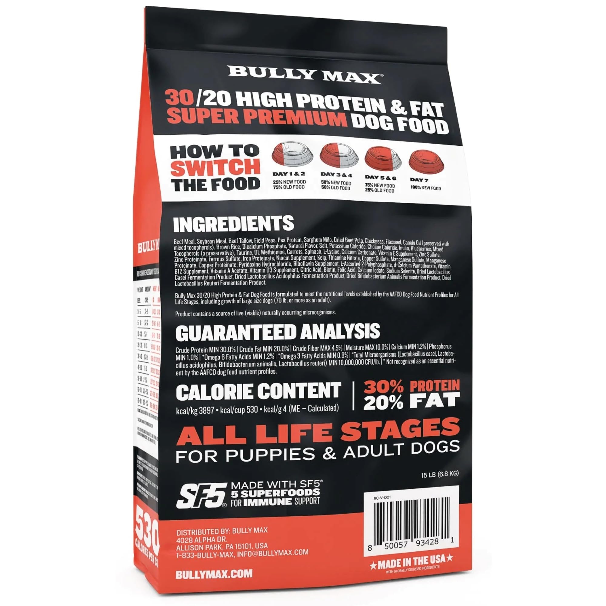 Bully Max comida seca completa, mezcla premium para todas las razas.