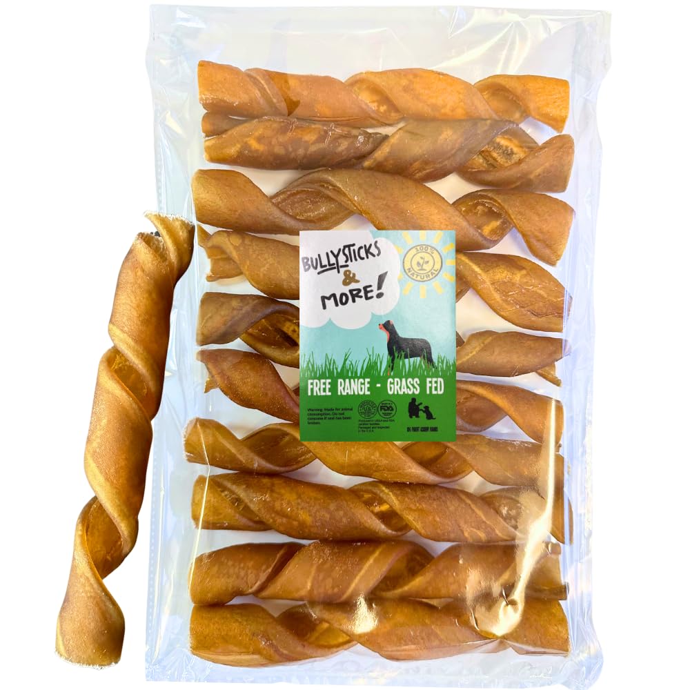 BULLYSTICKS COLLAGEN en espiral 6 pulgadas para masticación prolongada.