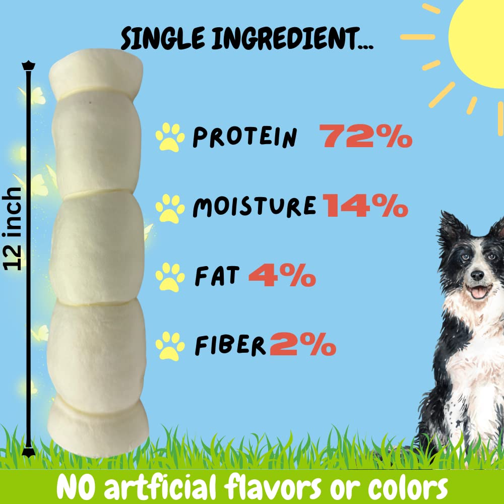 BULLYSTICKS & MORE pack de 3 rollos cachete res para perros, conveniente para dueños.