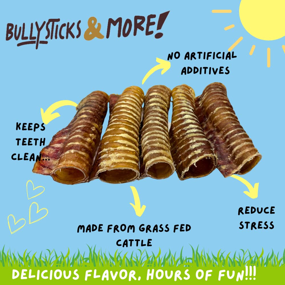 Tráquea de res alta en proteína para perros activos, de BULLYSTICKS & MORE.