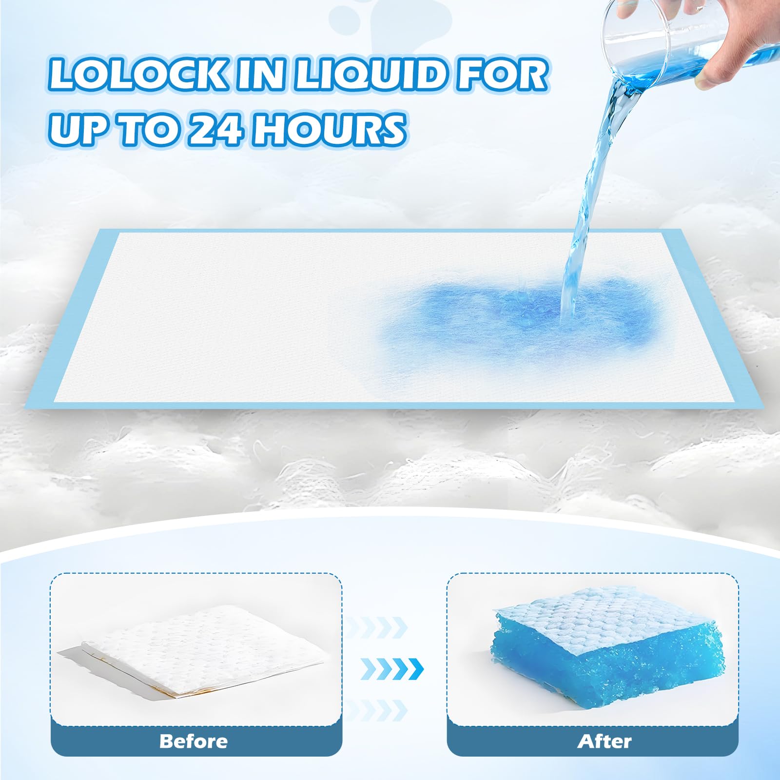 Bulubaky almohadillas 23x23 absorcion rapida mantiene la superficie seca.