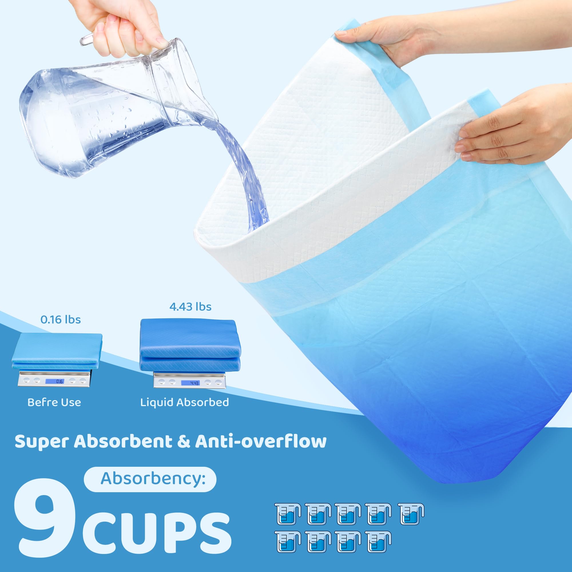 Bulubaky pads 700ml retienen líquidos y permiten secado rápido.