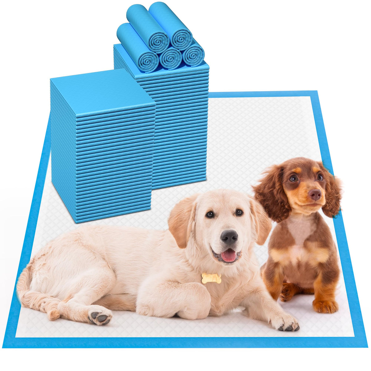 Bulubaky pads con diseño diamante para absorción rápida y protección del suelo.