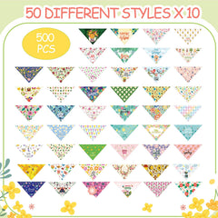 Bandanas Bulyoou primavera-verano, colores brillantes para sesiones de fotos caninas.