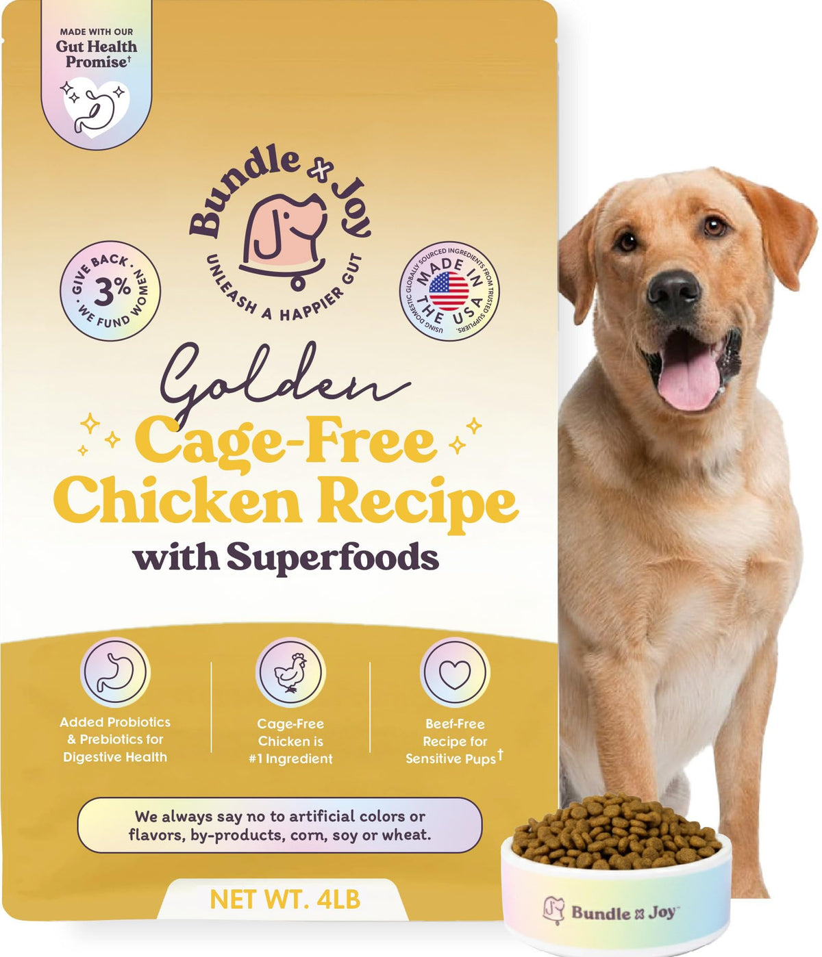 Bundle x Joy alimento seco de pollo para perros, croquetas fáciles de comer