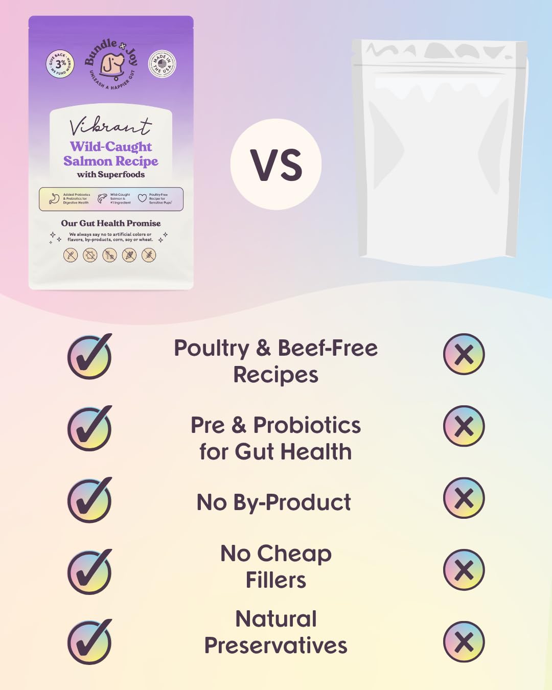 Bundle x Joy bolsa 18 libras, conveniencia para alimentar diariamente.
