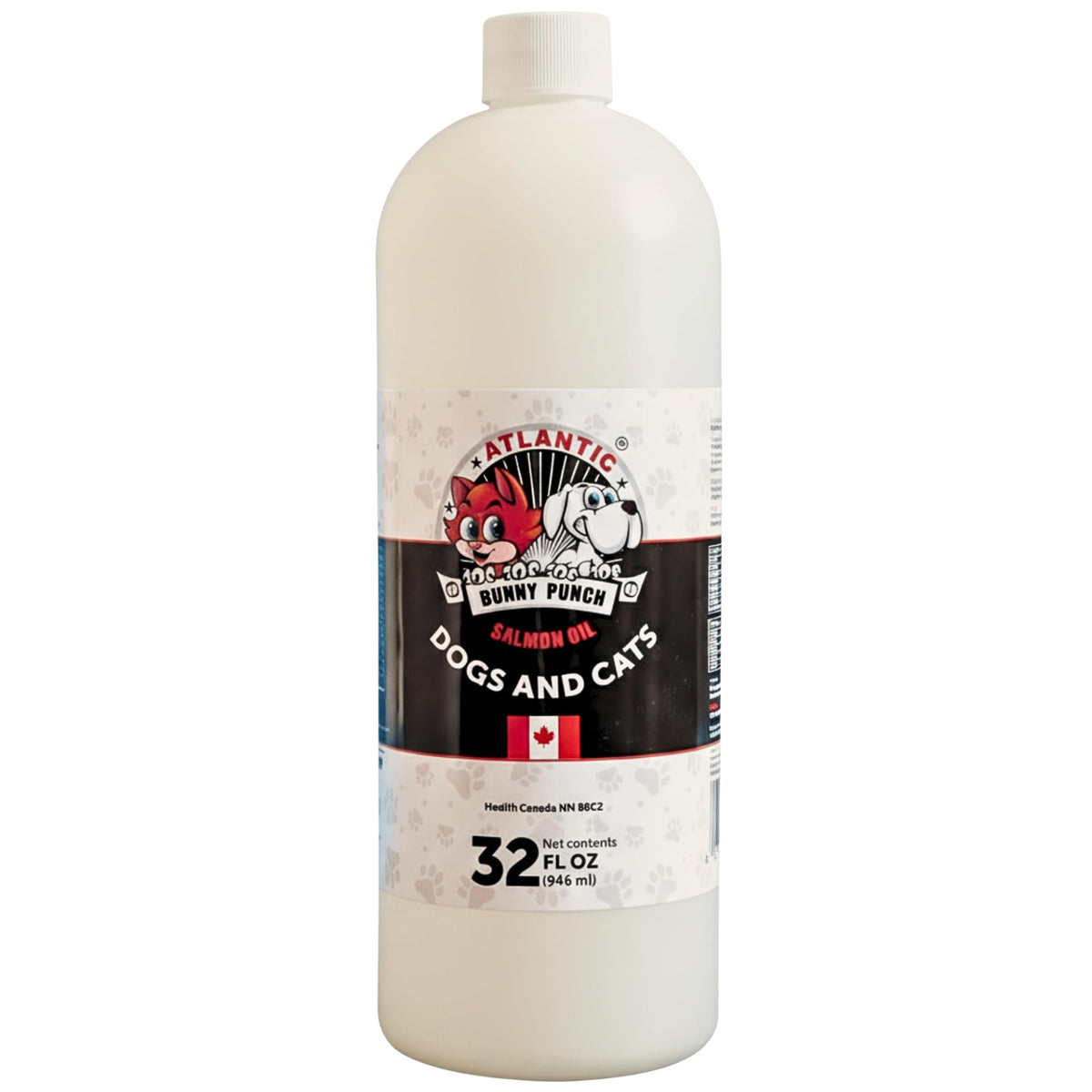 Bunny Punch Aceite de salmón: botella vertido para incorporar a la comida.