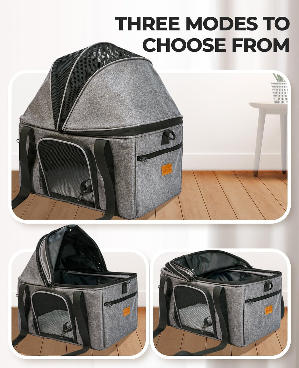 BurgeonNest transporte de gato con asas ajustables para transporte cómodo