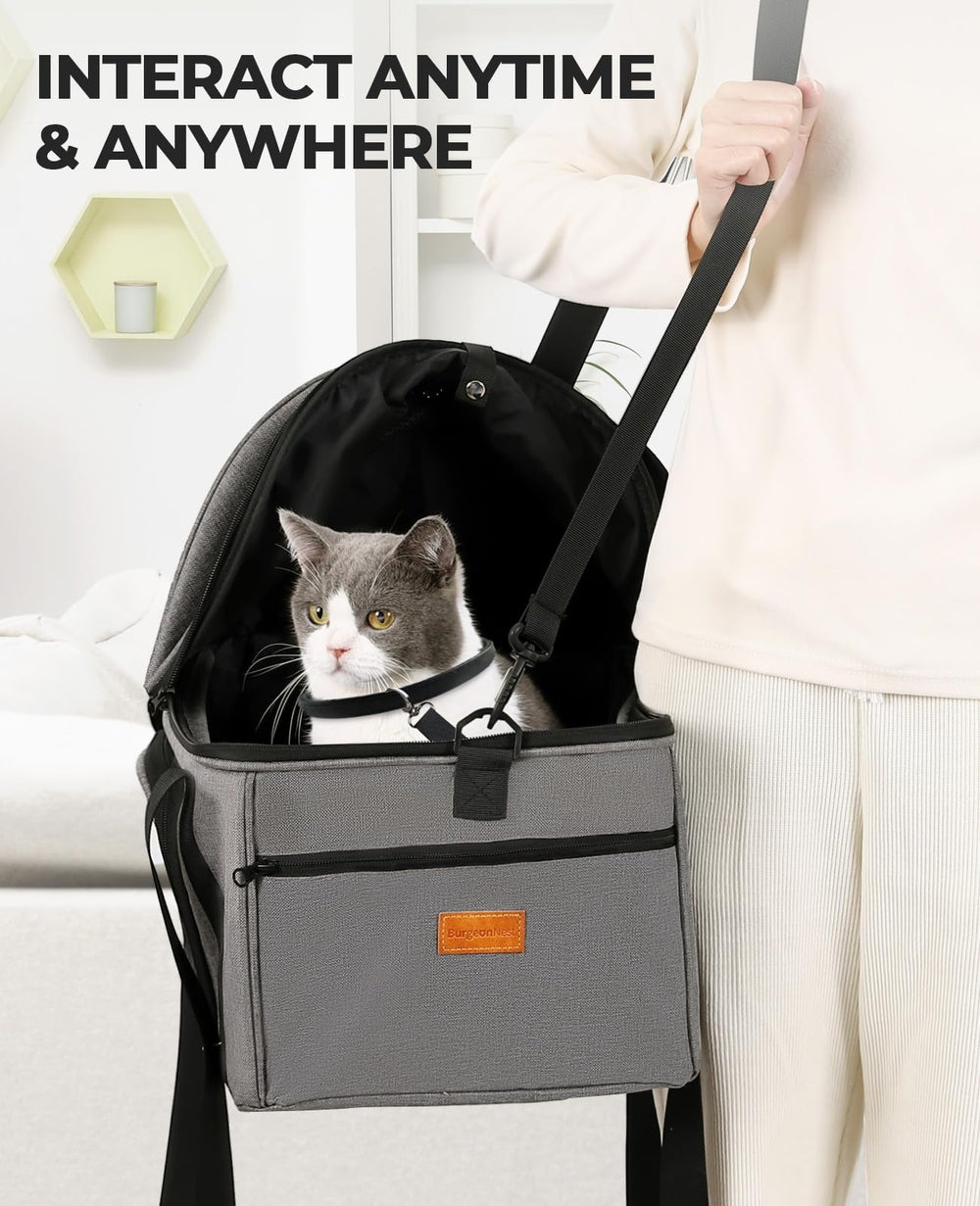 BurgeonNest transporte de gato ranura carrito de viaje