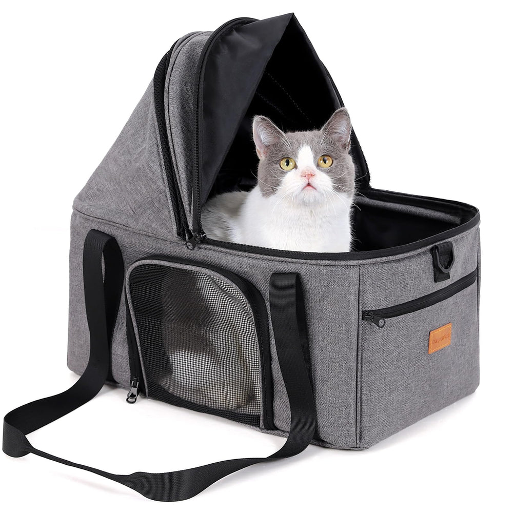BurgeonNest transporte de gato con toldo extensible para entrada suave