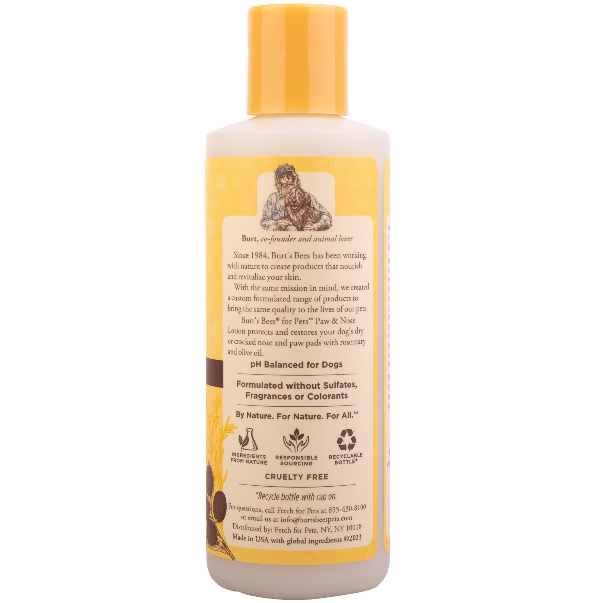 Burt's Bees for Pets envase reciclado 80% post consumo.