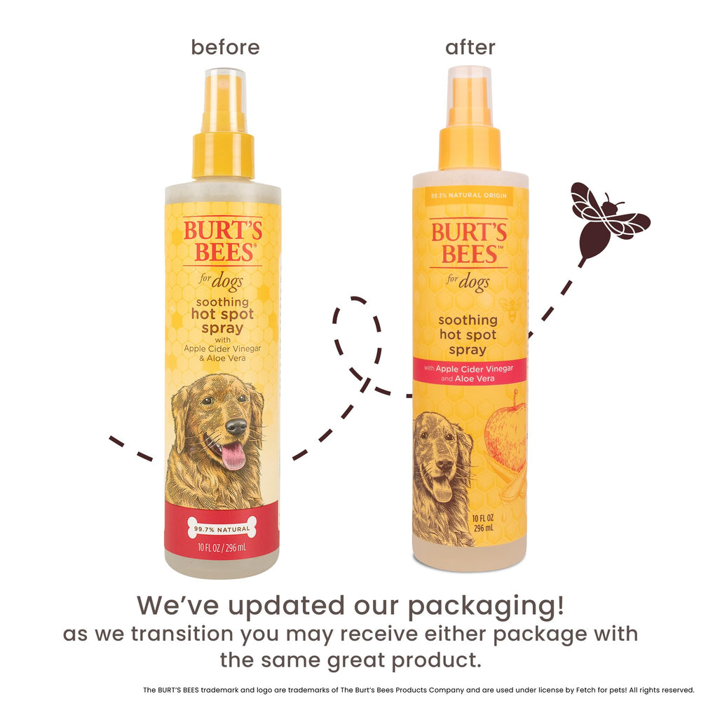 Burt's Bees for Pets Hot Spot Spray, etiqueta-natural: ingredientes seguros para el cuidado diario.
