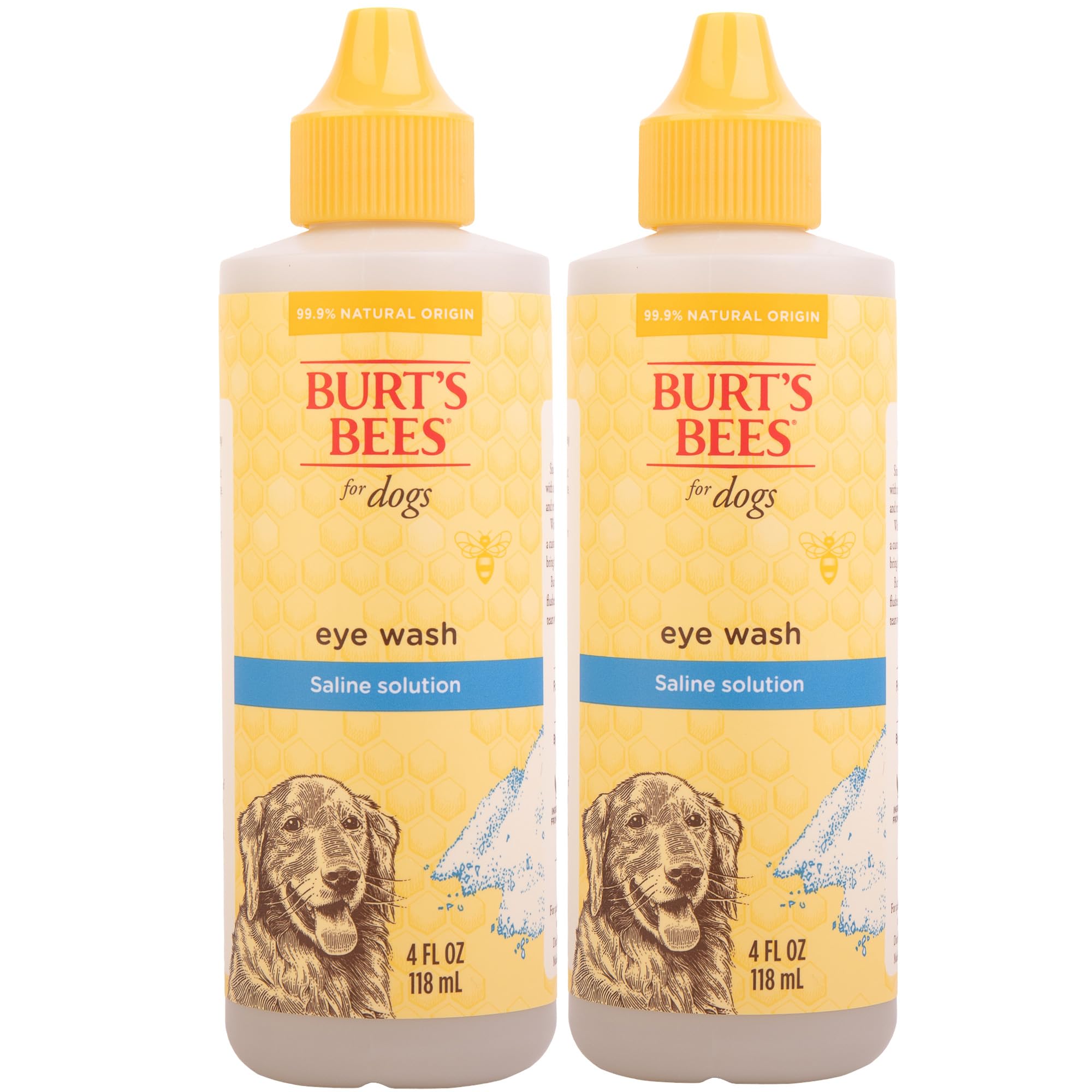 BURT'S BEES FOR PETS - lavado de ojos para perros con solución salina, limpieza suave y segura.