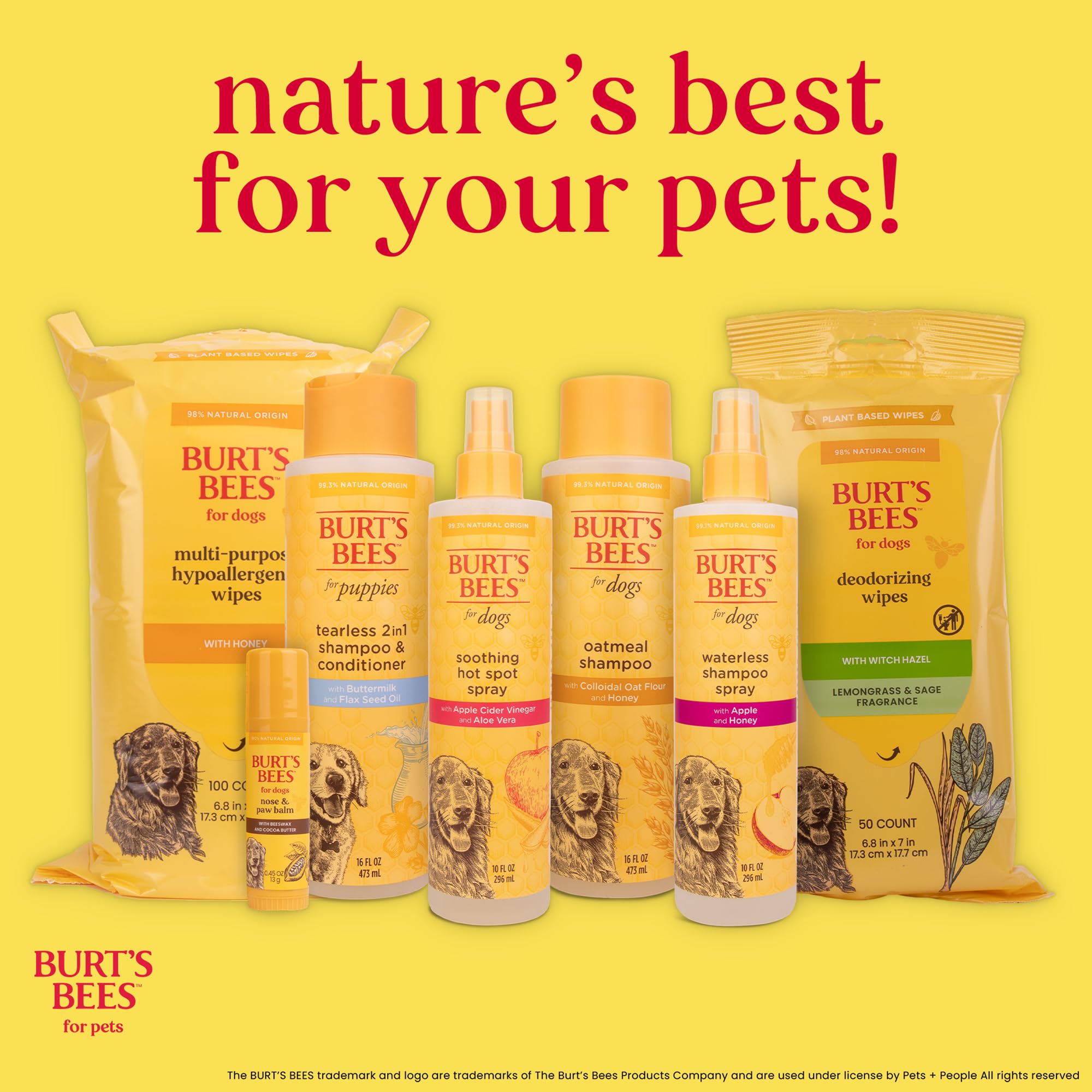BURT'S BEES FOR PETS - paquete de dos frascos ideal para conjunto de cuidado en casa.