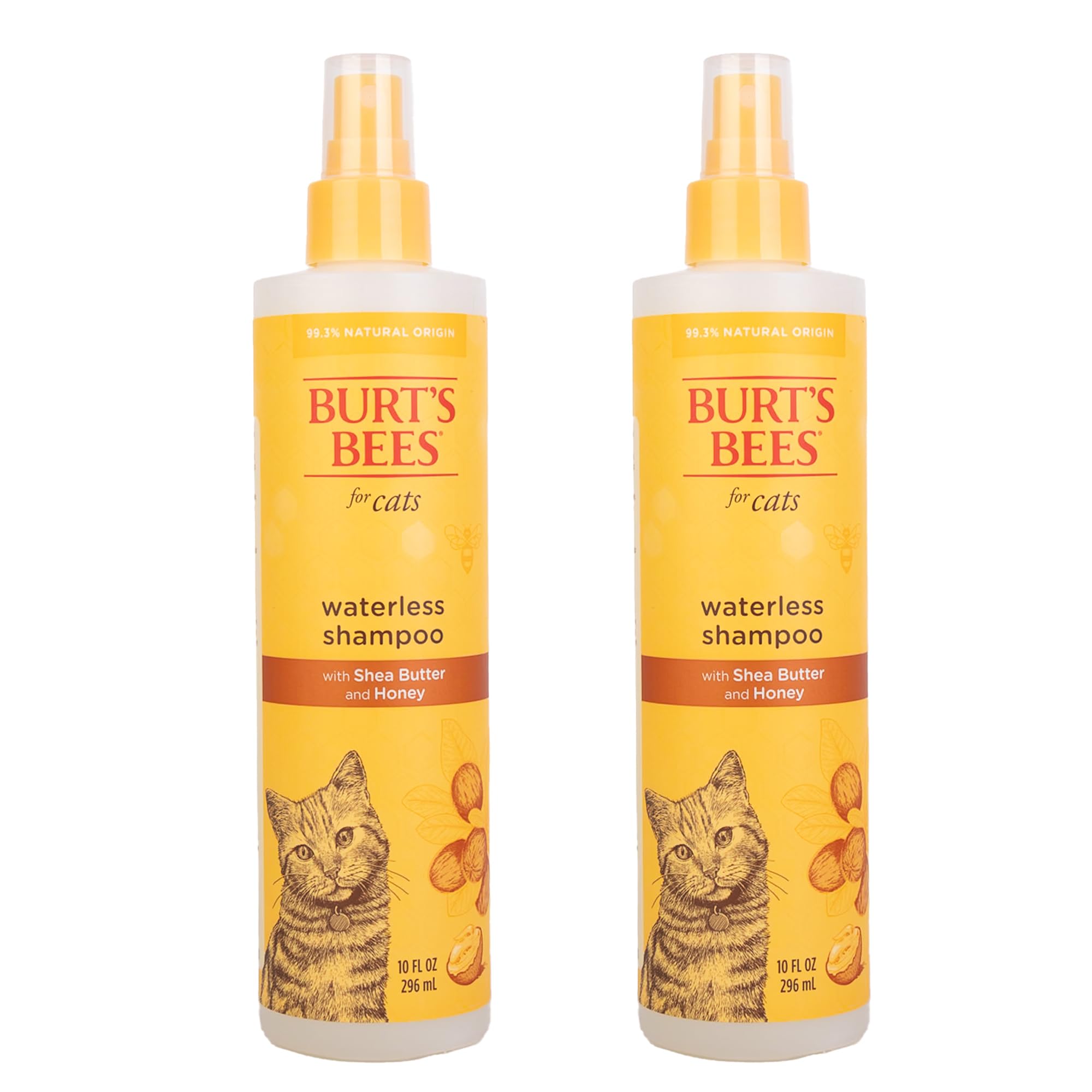 BURT'S BEES FOR PETS Waterless Cat Shampoo Spray, aplicación fina para refrescar entre baños.