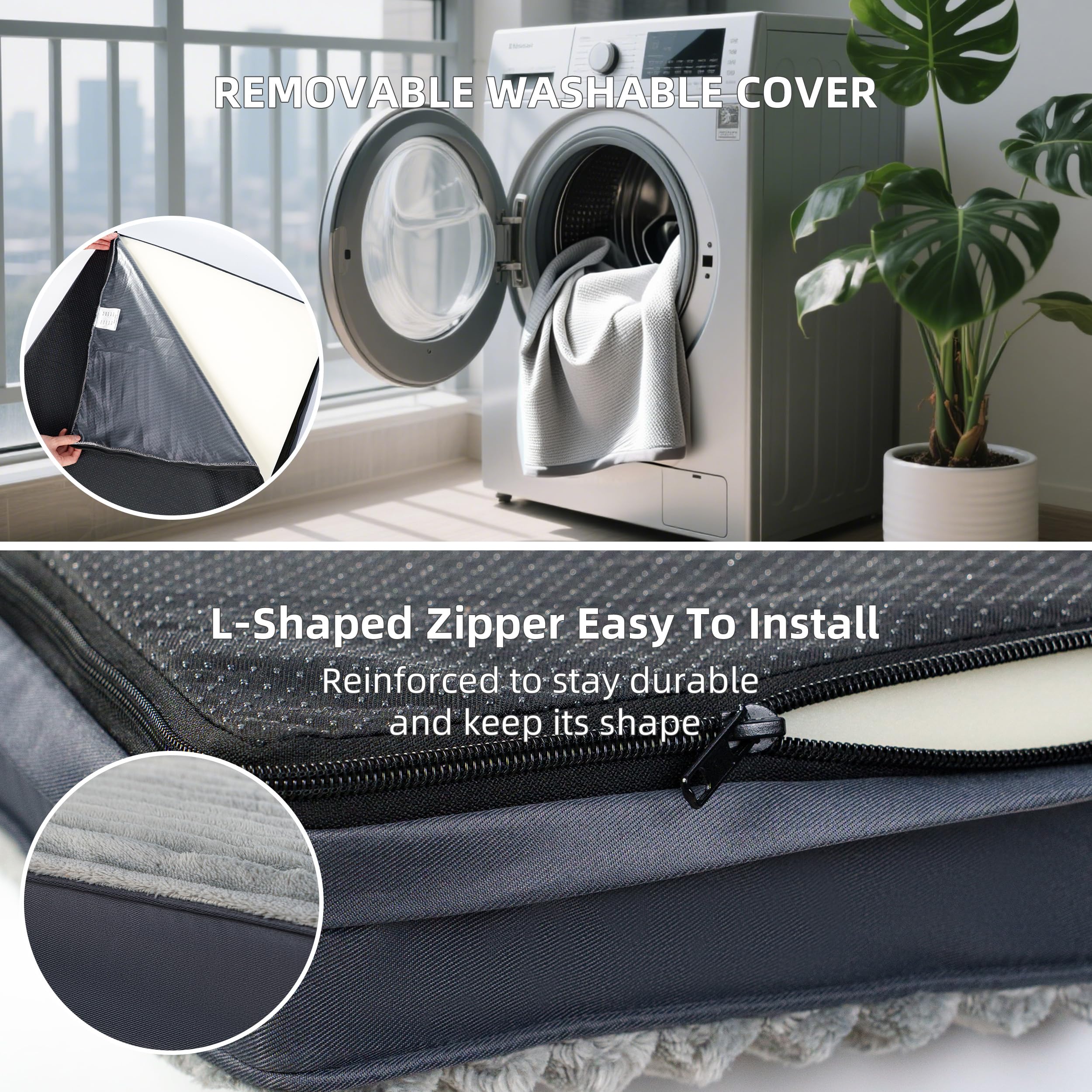 BUYFF tamaño 35x22x3 pulgadas ideal para perros grandes en casa o coche