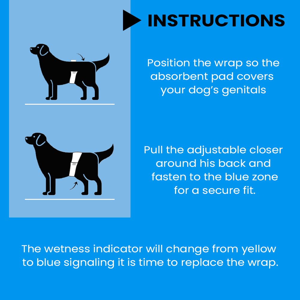 BV Dog Diapers con protección anti-escape para uso en casa o al salir.