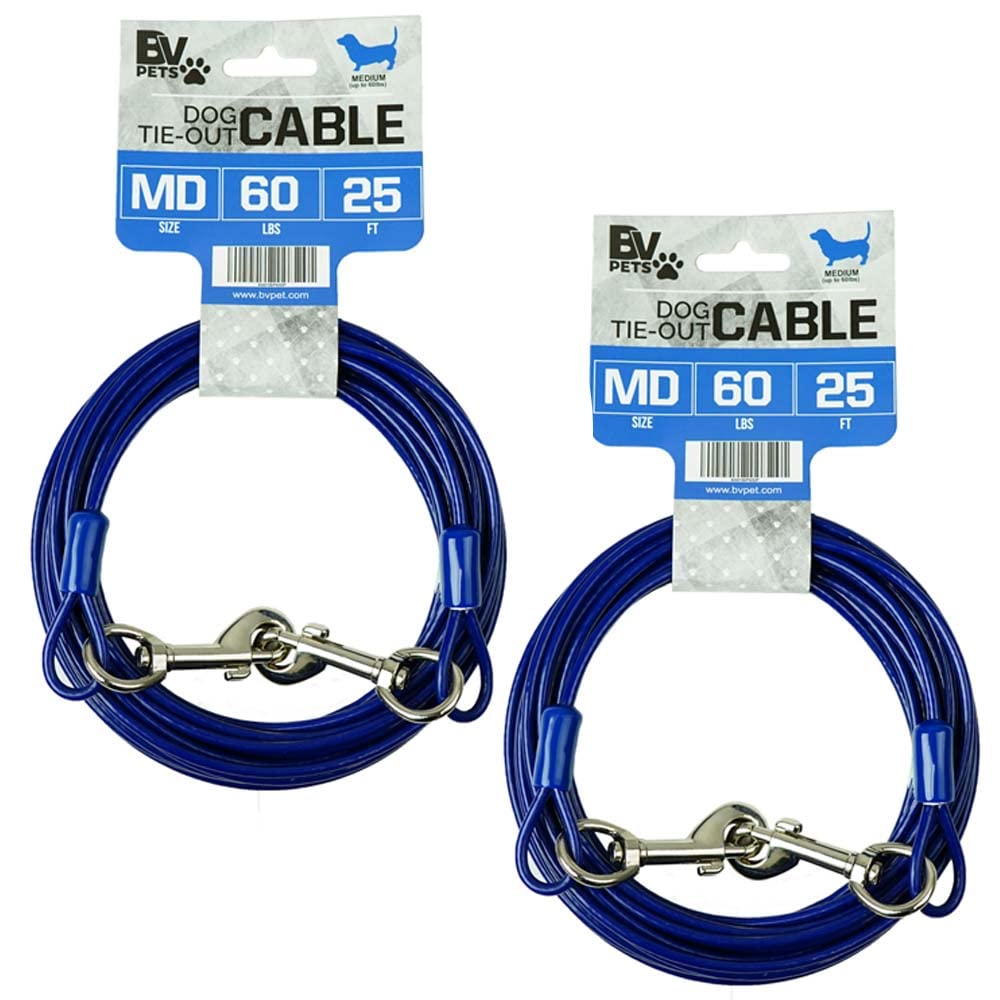 BV Cable de sujeción para perros con reflectivo nocturno para jardín