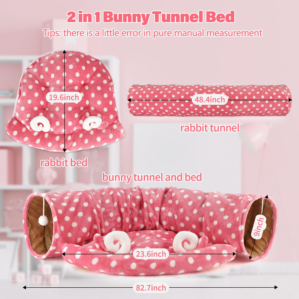 BWOGUE Bunny Tunnel Bed, túnel plegable ideal para viajar y almacenar.