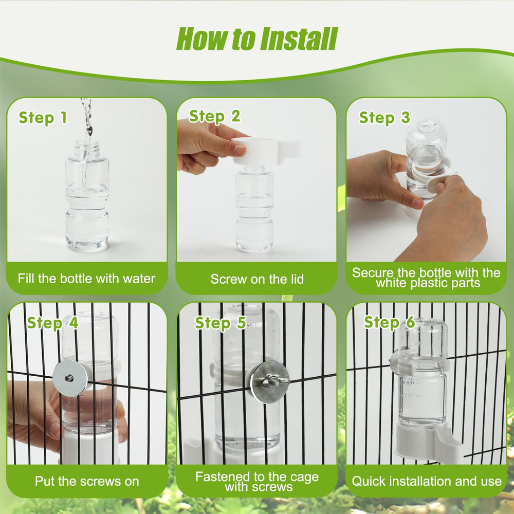 BWOGUE dispensador de agua automático evita derrames, jaula seca y ordenada.