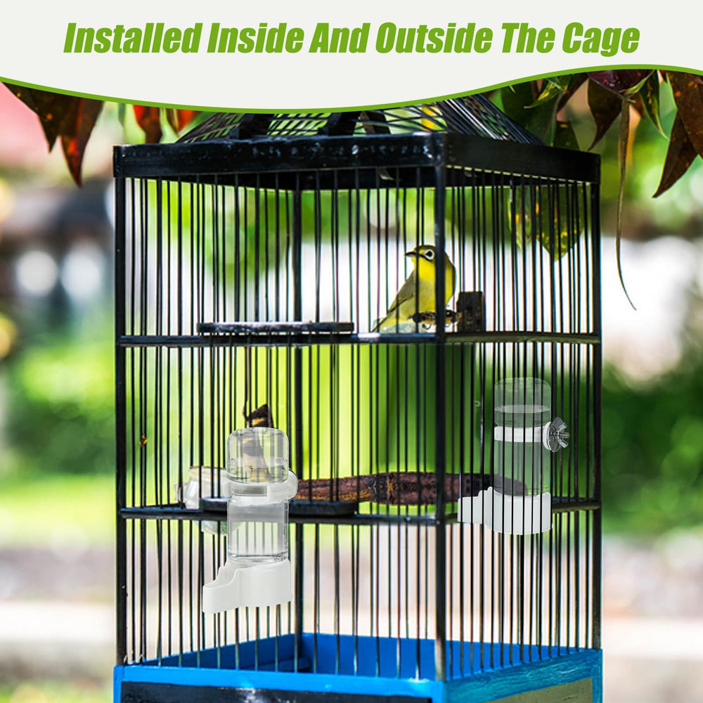 BWOGUE dispensador de agua automático exterior con clip, práctico para jaulas.