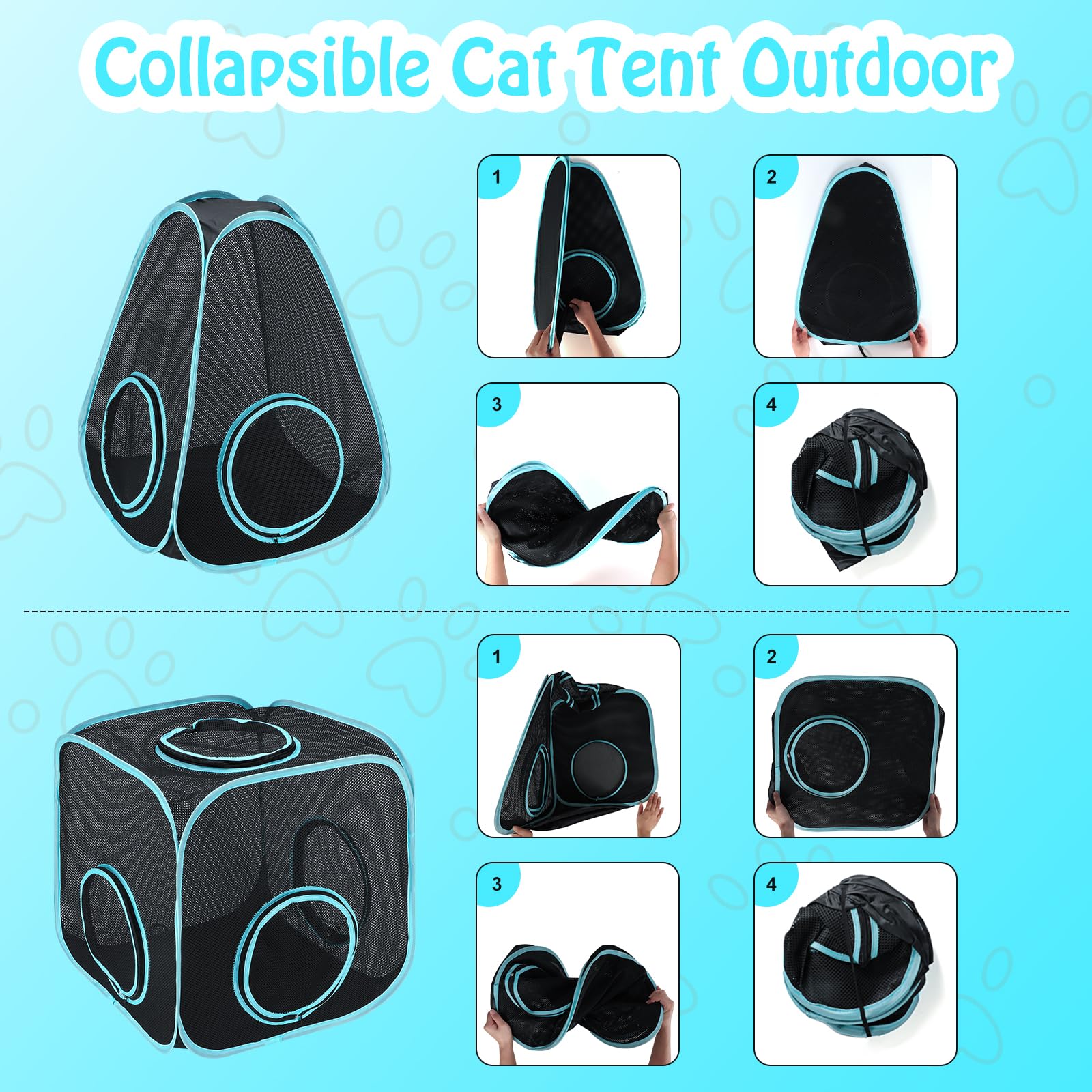 BWOGUE Gato Exterior Malla Nylon: excelente ventilación y visibilidad
