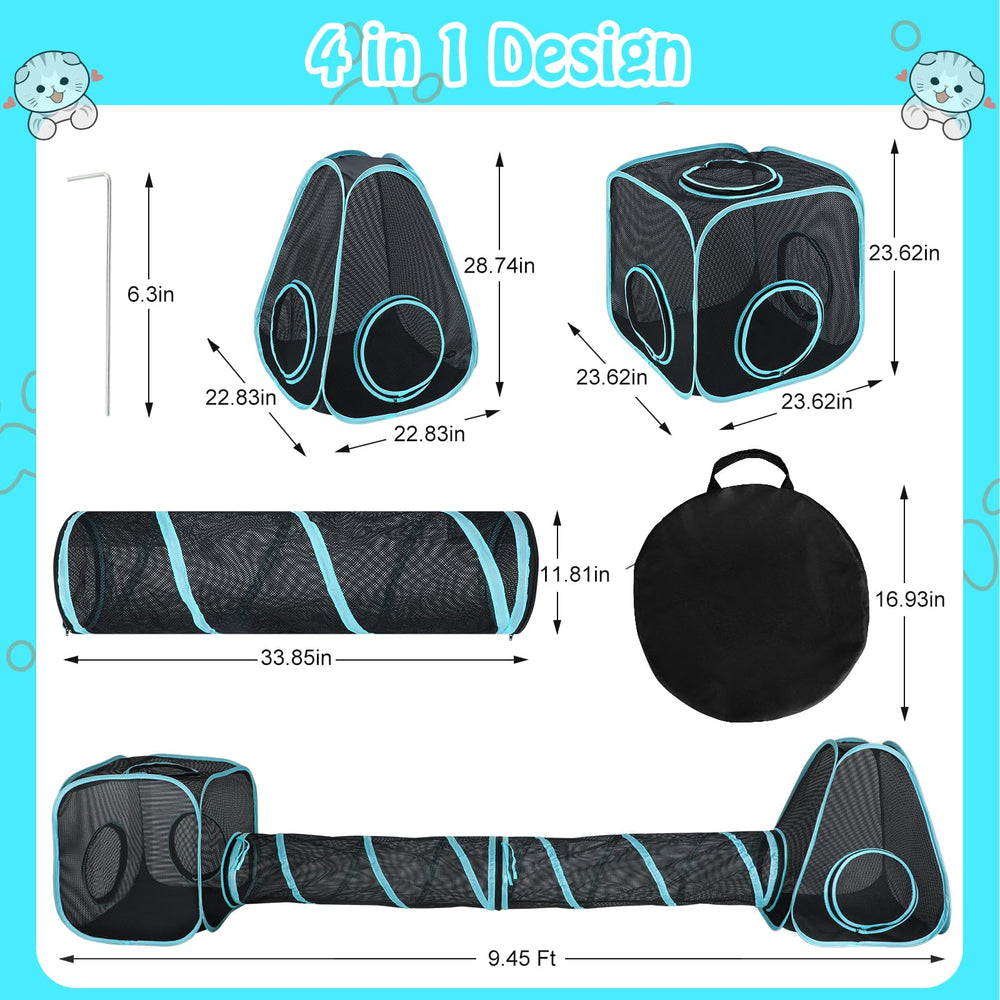BWOGUE Gato Exterior Tunel: conexión flexible para juego cómodo