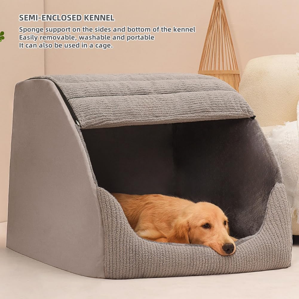 BXEBUI cama-casa XL, zona amplia para estirar y dormir.