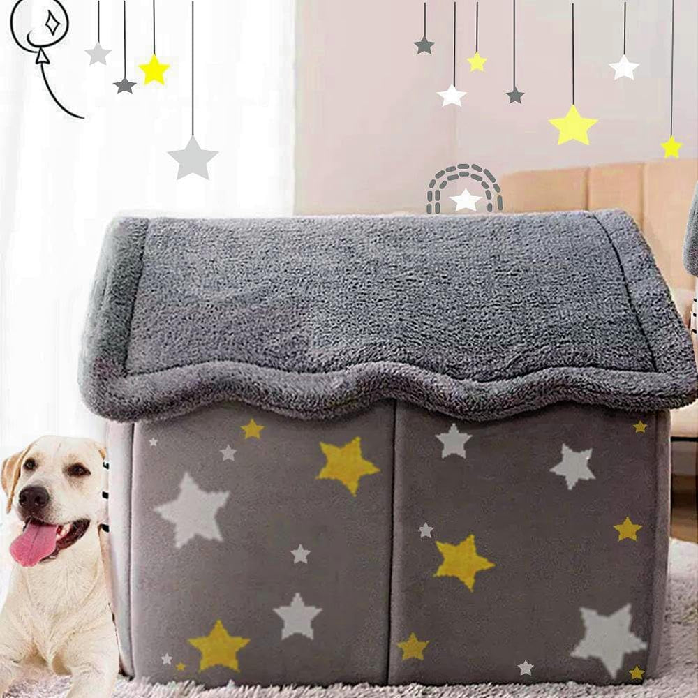 BXEBUI casa para perro plegable para almacenamiento cómodo en interiores.
