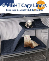 C-LIGHT forro de jaula, ajuste con elástico y velcro para Ferret Nation.