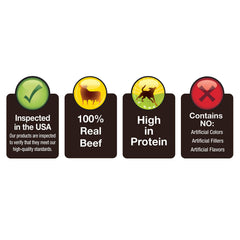 Cadet alta proteina, res en tiras para perros, snack natural