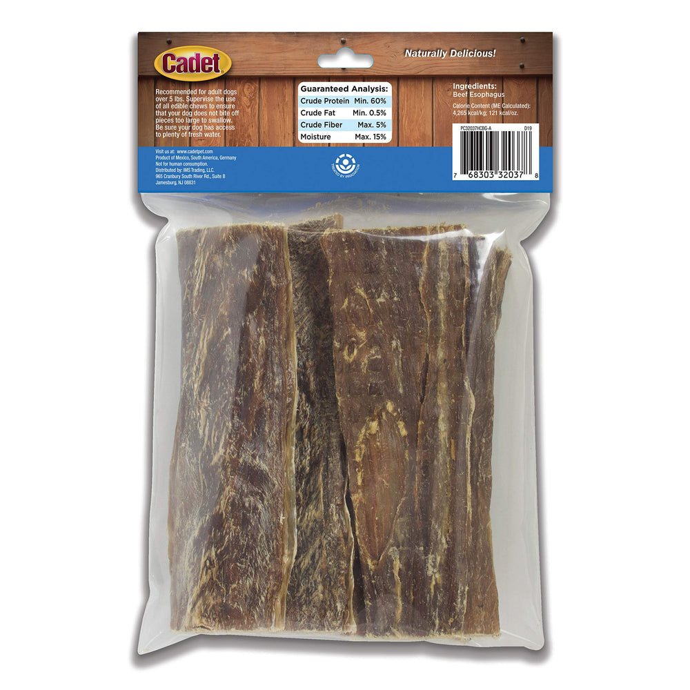 Cadet esofago de res: delicadeza natural para perros curiosos.