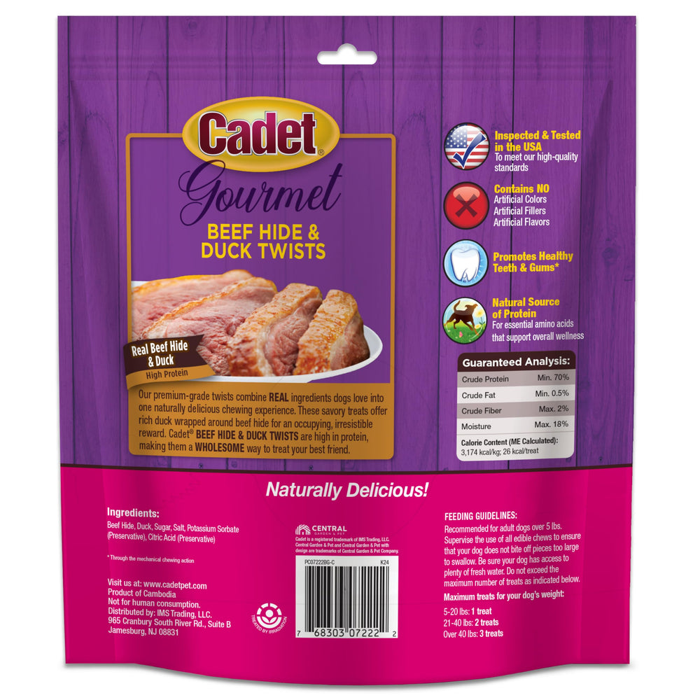Cadet Gourmet, masticación de pato y ternera, recompensa sabrosa para entrenar.
