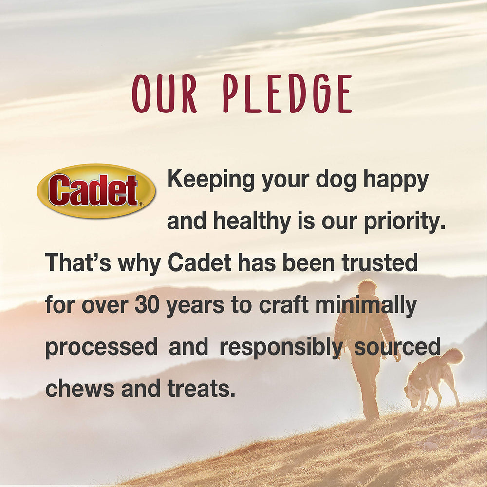 Cadet Gourmet Triple Chews: producto inspeccionado en EE. UU. para calidad.