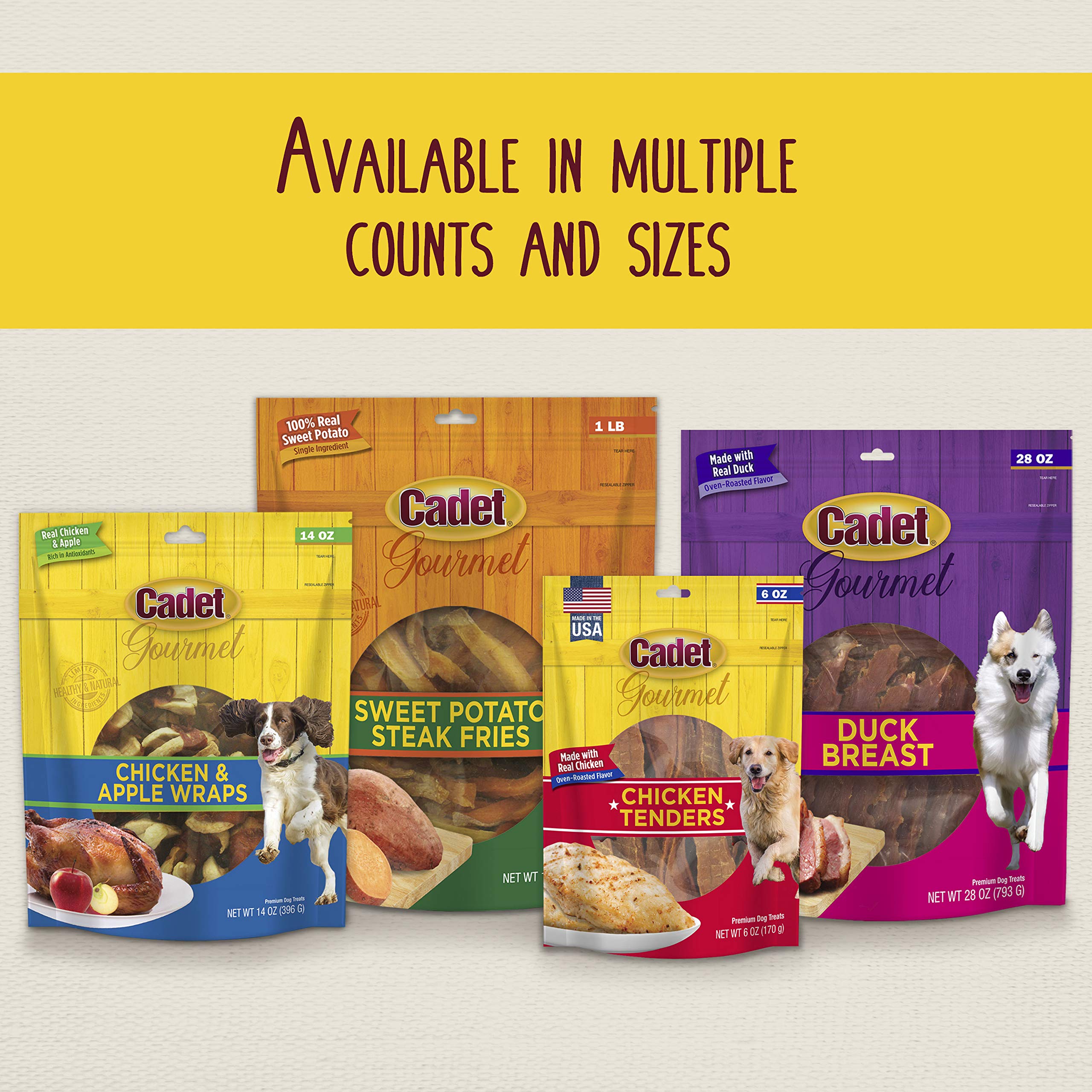 Cadet Gourmet Triple Chews apto para perros de todos los tamaños y razas.