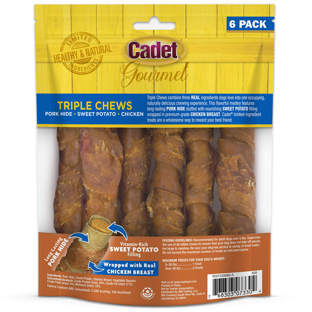 Cadet Gourmet Triple Chews uso diario como premio sabroso.