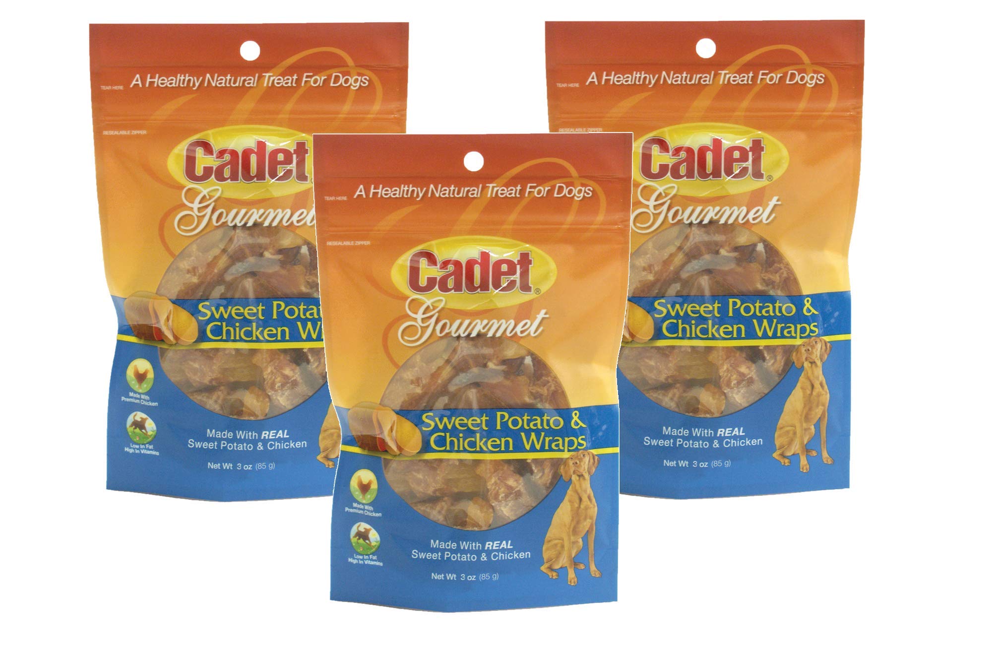 Cadet Gourmet Wraps Pollo y Boniato: snack saludable para perros activos