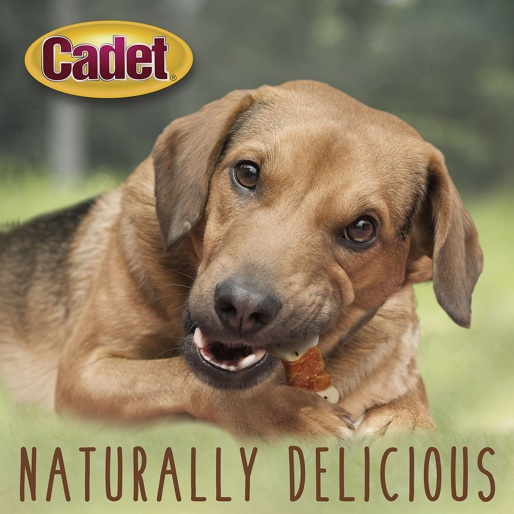 Cadet Snack bajo grasa de pollo envuelto, alternativa ligera para recompensas.