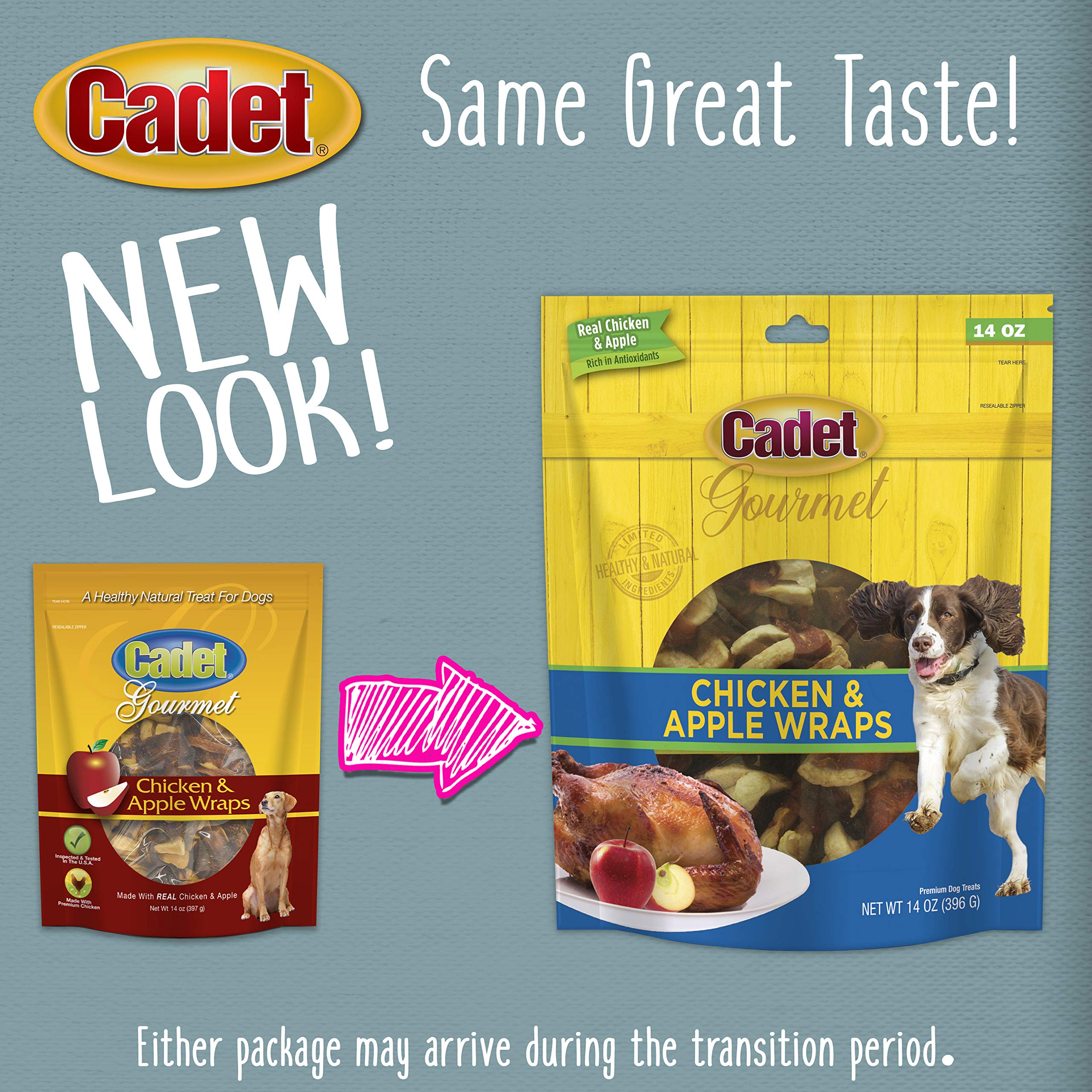 Cadet Wraps Pollo y Manzana premio ideal para refuerzo positivo