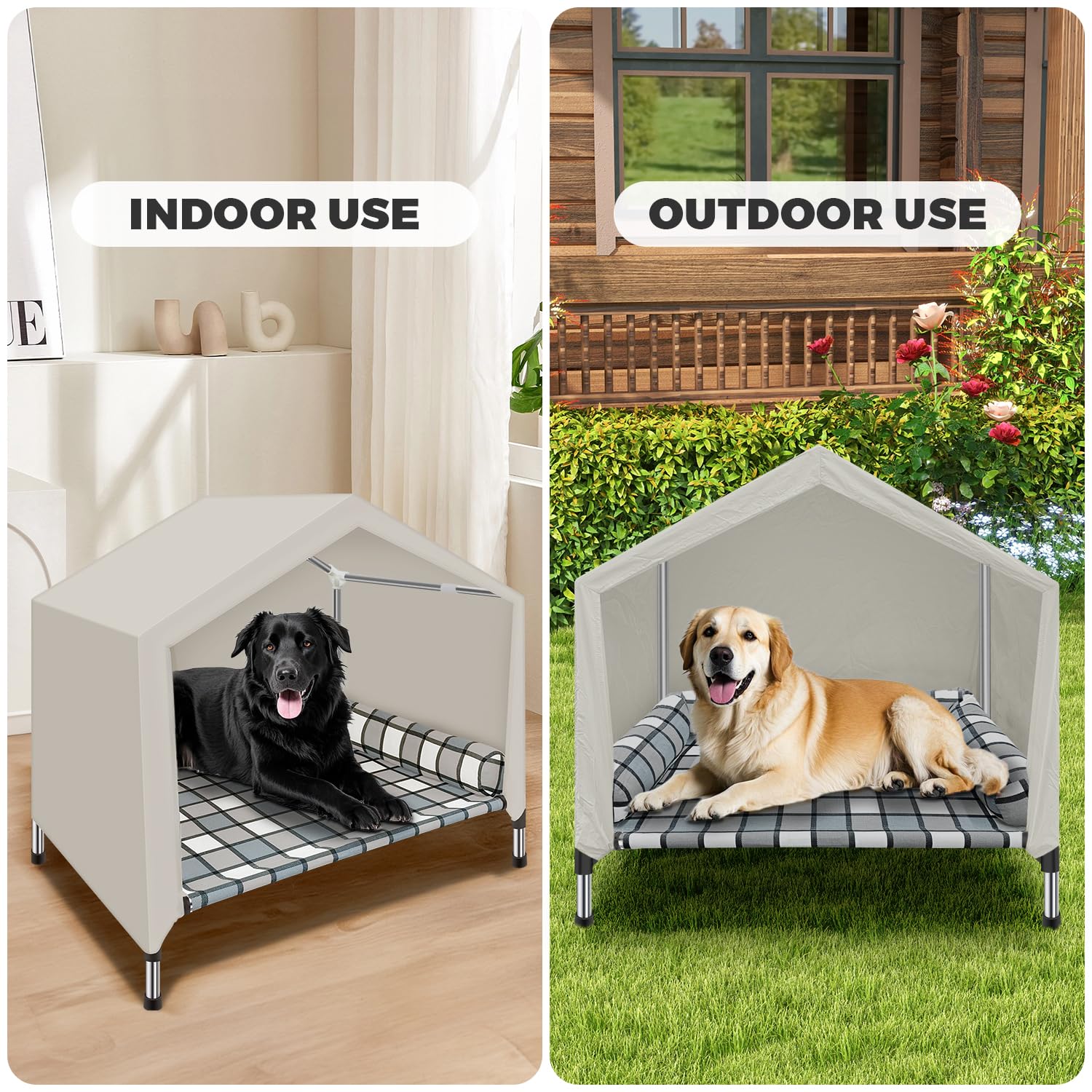 Caghash Cama Perro Elevada: apta para casa y espacios exteriores