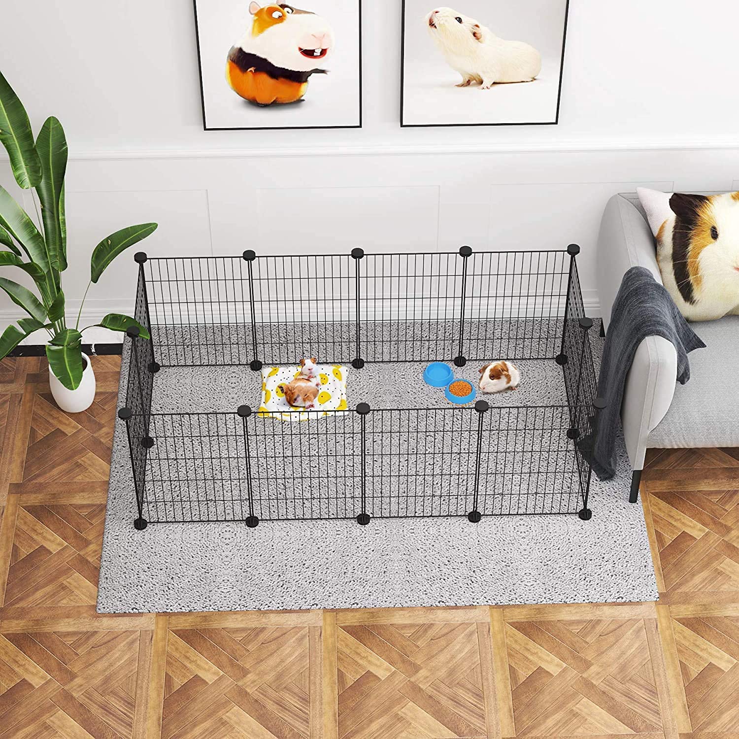 C&AHOME ensamble bricolaje para jaula de mascotas, configuración flexible